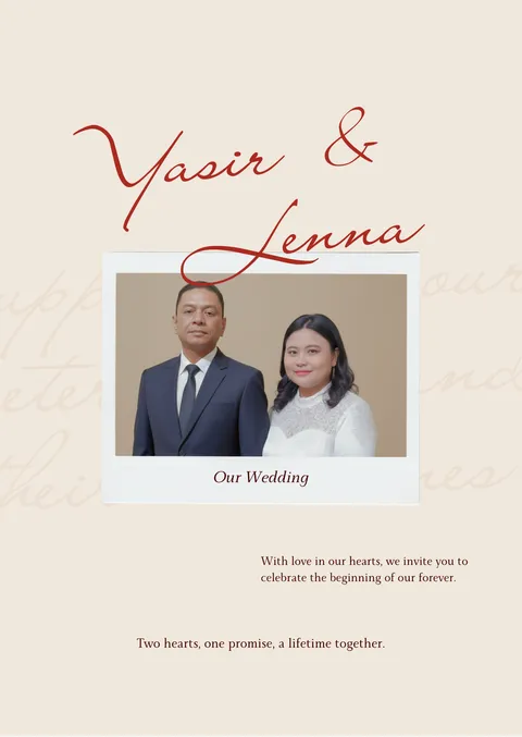Foto sampul undangan Lenna & Yasir