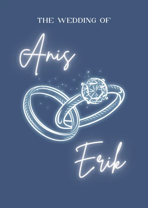 Foto sampul undangan Erik & Anis