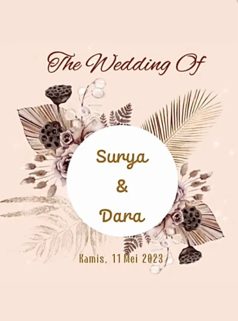 Foto sampul undangan Dara & Surya