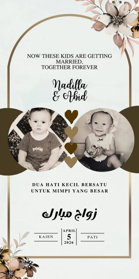 Foto sampul undangan Abid & Nadilla