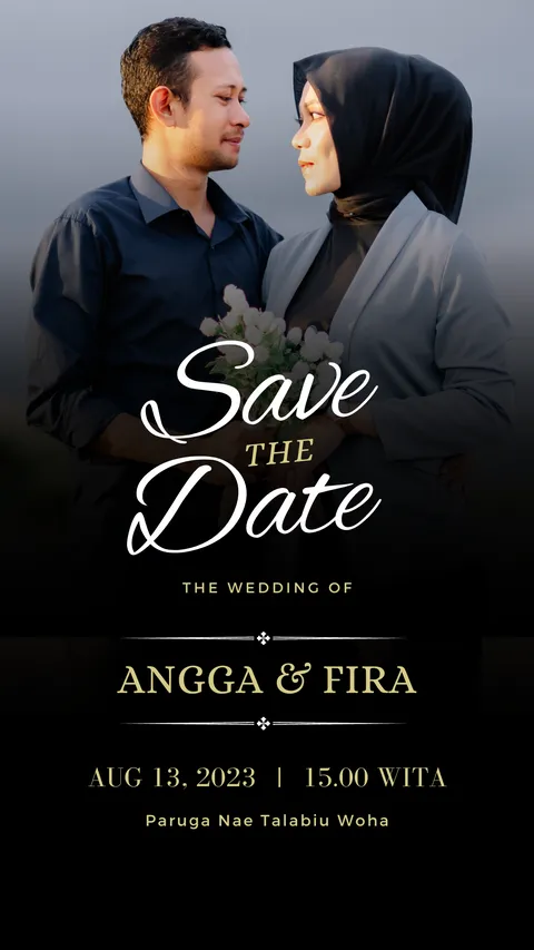 Foto sampul undangan Angga & Fira