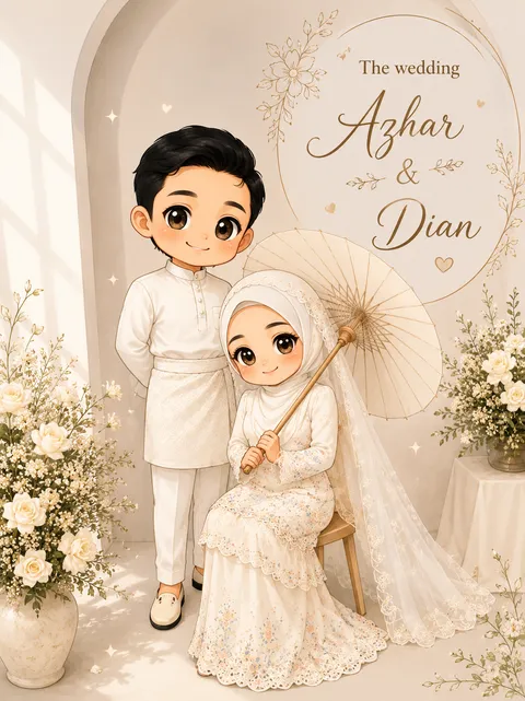 Foto sampul undangan Dian & Azhar