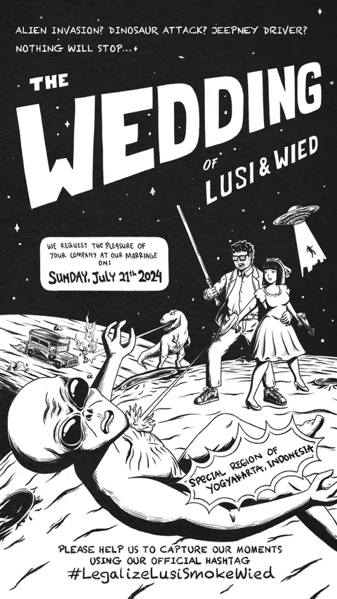 Foto sampul undangan Wied & Lusi