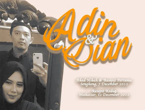 Foto sampul undangan Dian & Adin