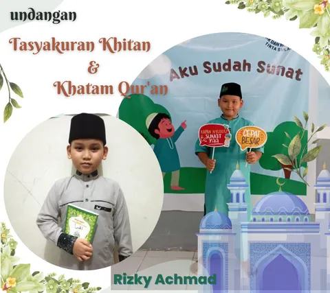 Foto sampul undangan Menjanji & Khitanan