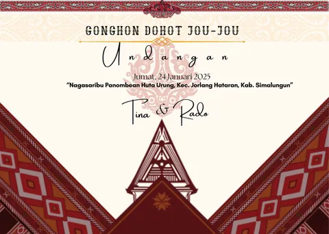 Foto sampul undangan Tina & Rado