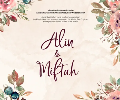 Foto sampul undangan Miftah & Alin