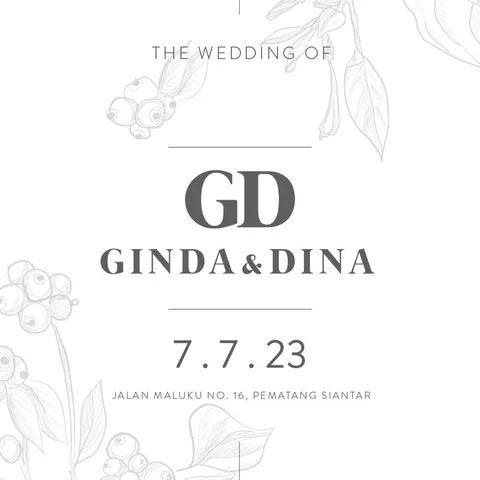 Foto sampul undangan Dina & Ginda