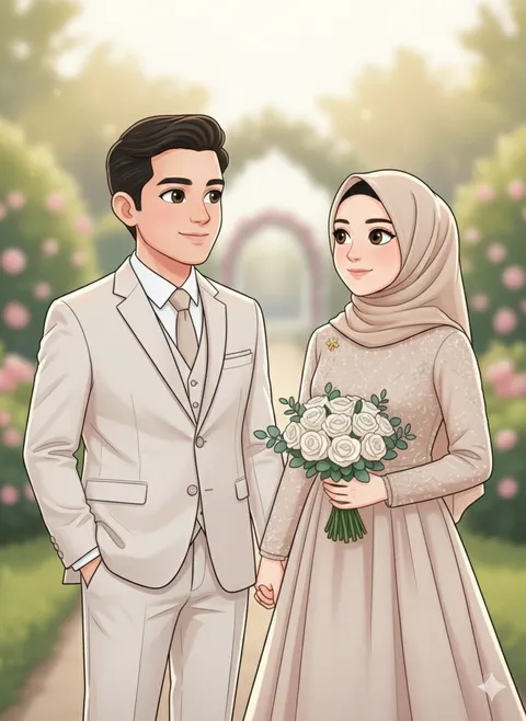 Foto sampul undangan Septia & Hajri
