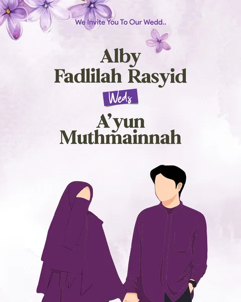 Foto sampul undangan A'yun Muthmainnah & Alby Fadhilah Rasyid