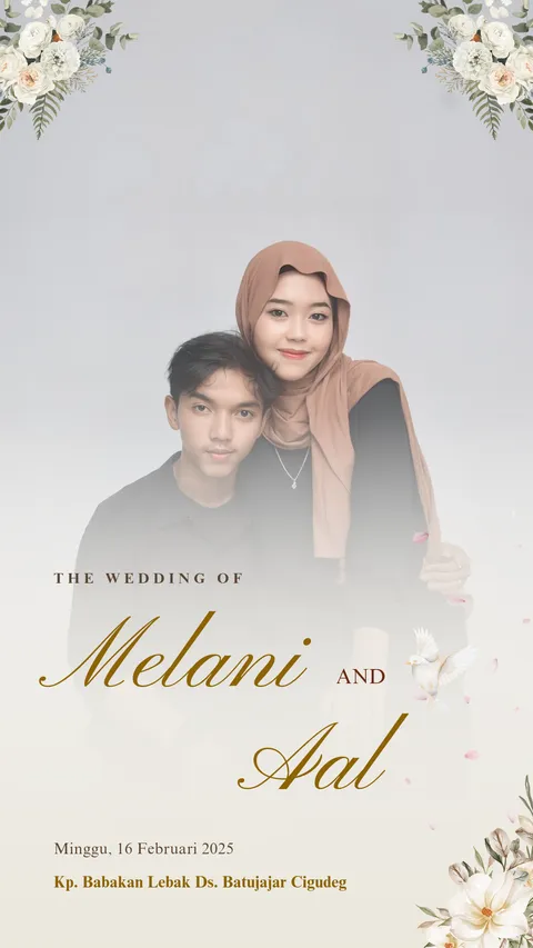 Foto sampul undangan Aal & Mela