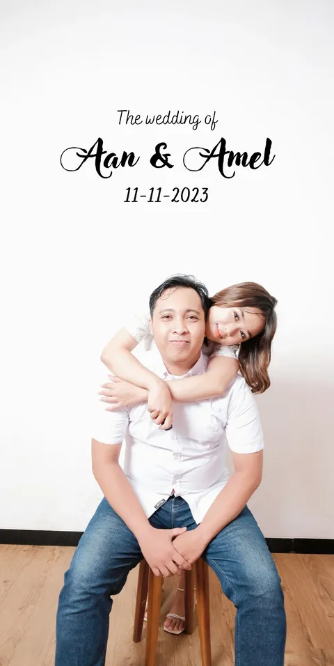 Foto sampul undangan Amel & Aan