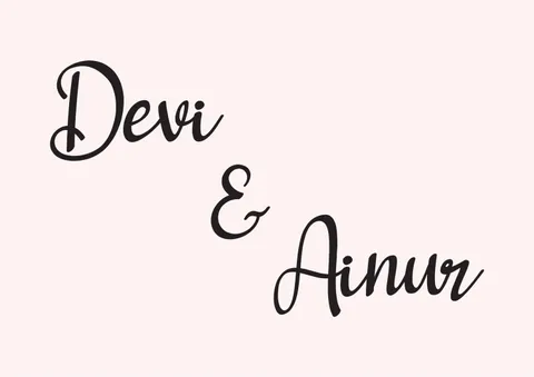 Foto sampul undangan Ainur & Devi