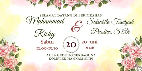 Foto sampul undangan Risky & Salsa