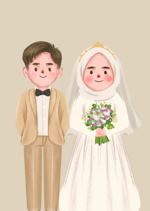 Foto sampul undangan Nabila & Irfan