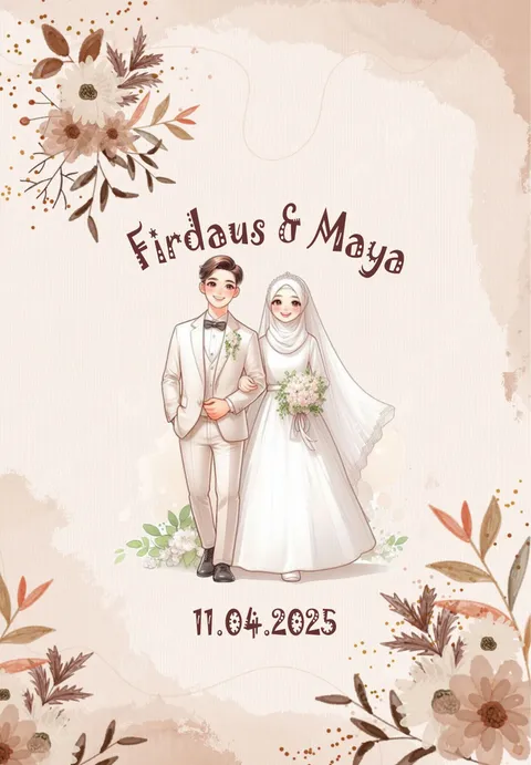 Foto sampul undangan Maya & Firdaus