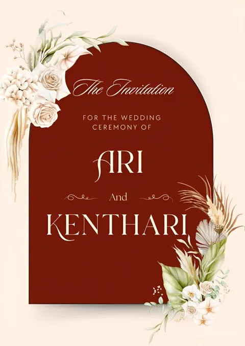 Foto sampul undangan Ken & Ari