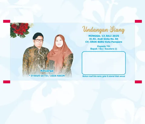 Foto sampul undangan Fajar & Cacha