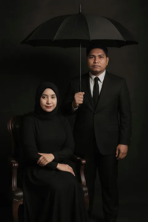 Foto sampul undangan Santi & Zul