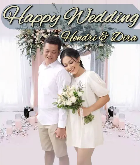 Foto sampul undangan Dira & Hendry