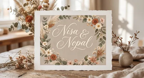 Foto sampul undangan Nopal & Nisa
