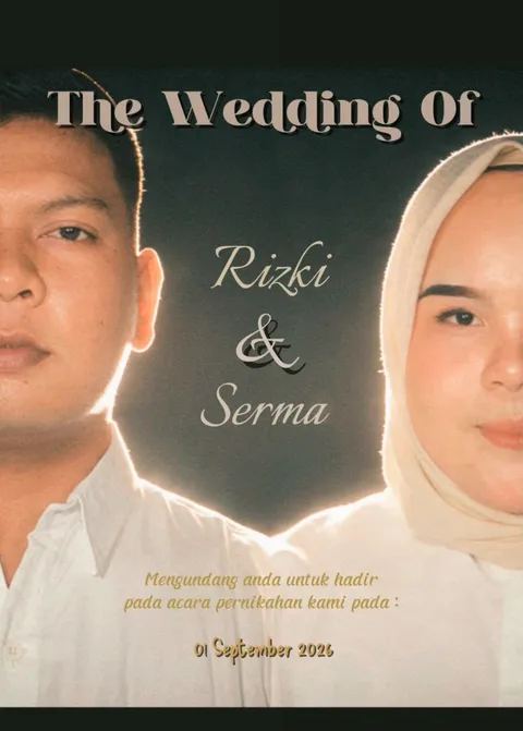 Foto sampul undangan Serma & Rizki
