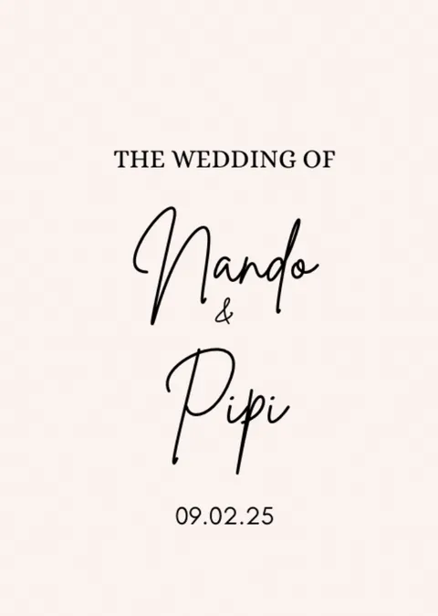 Foto sampul undangan Pipi & Nando