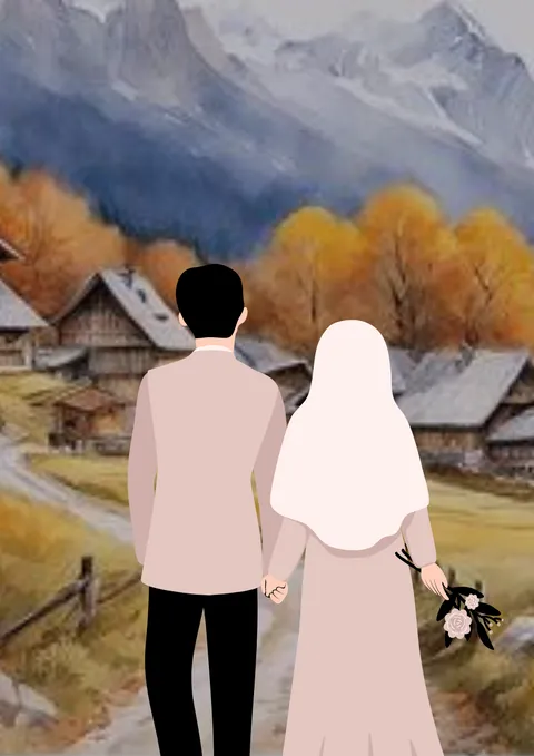 Foto sampul undangan Dana & Tika