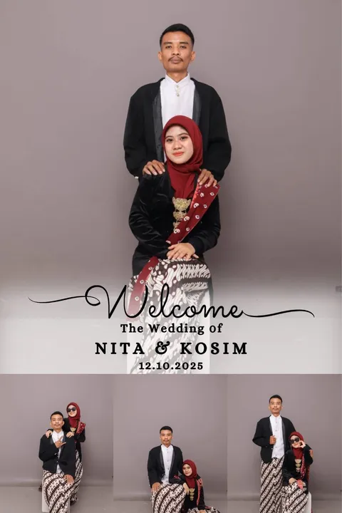 Foto sampul undangan Kosim & Nita