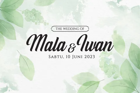 Foto sampul undangan Iwan & Mala