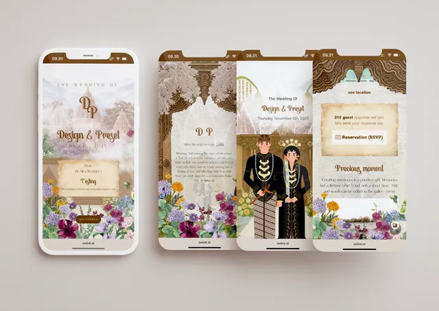 Desain undangan 3D Javanese