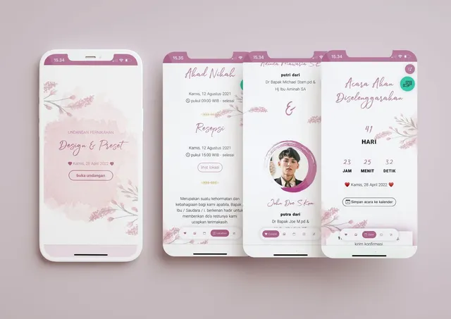 Desain undangan Lilac flower