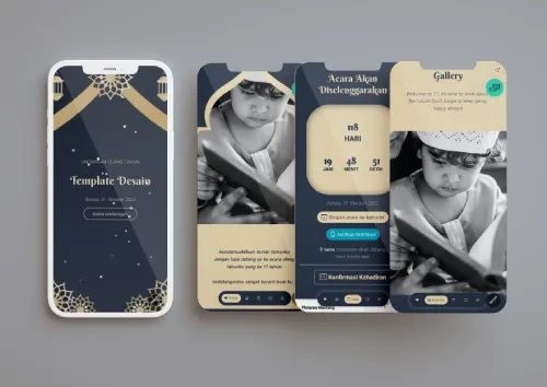 Desain undangan Muslim Navi