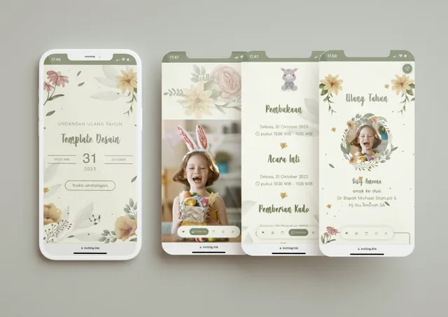 Desain undangan Lovely Garden
