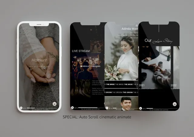 Desain undangan Auto Scrolled Cinematic