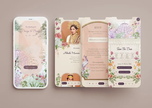 Desain undangan Traditional Bugis Pinishi