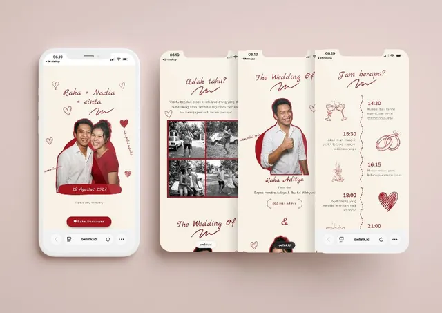 Desain undangan Love Doodle