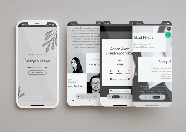 Desain undangan Simple Clean
